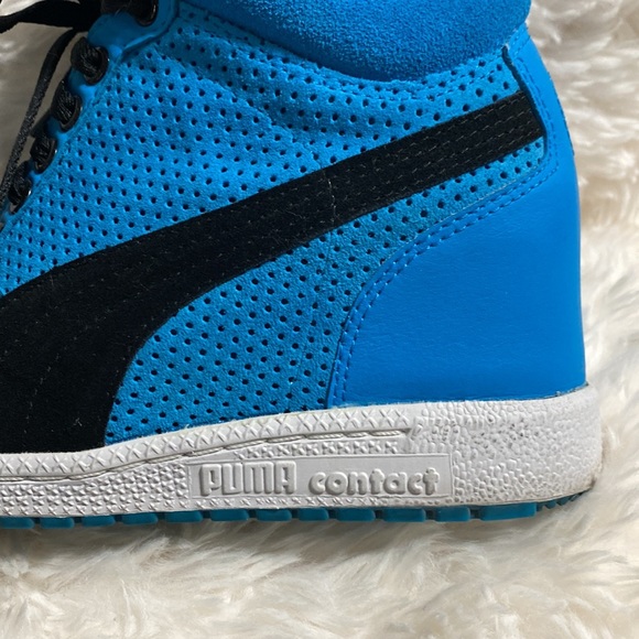 Sky wedge Puma sneakers Hawaiian ocean size 7 1/2 - Picture 2 of 6